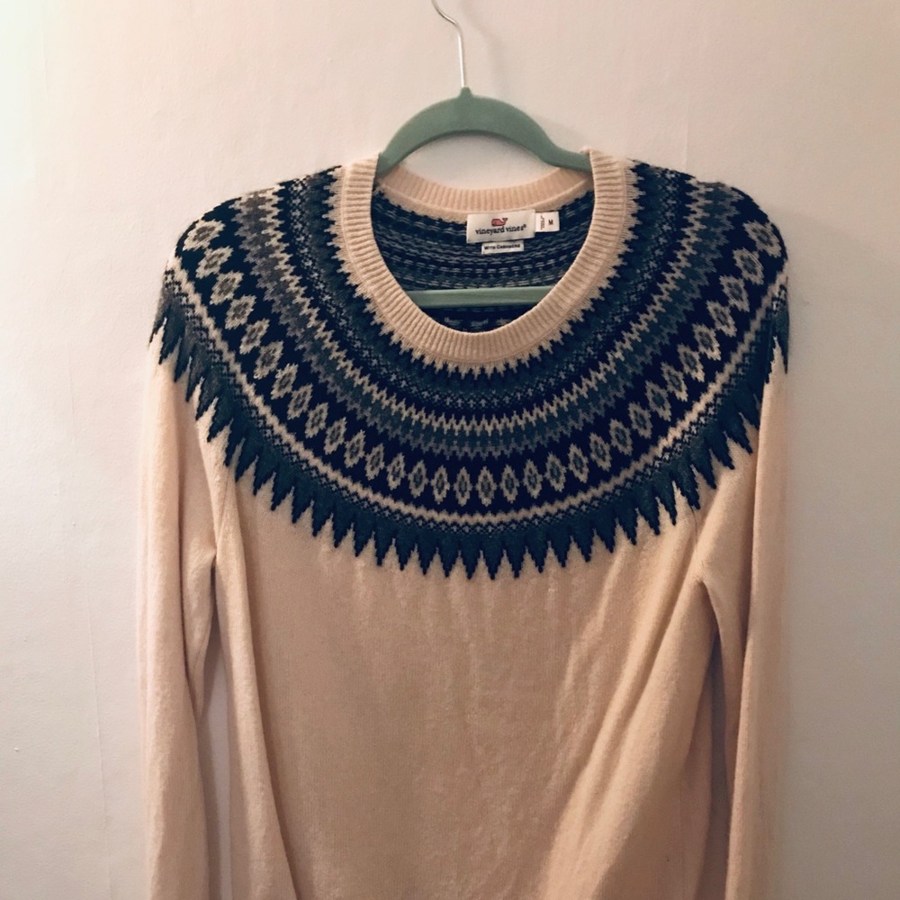 Fair Isle Vineyard Vines Cashmere Blend Sweater